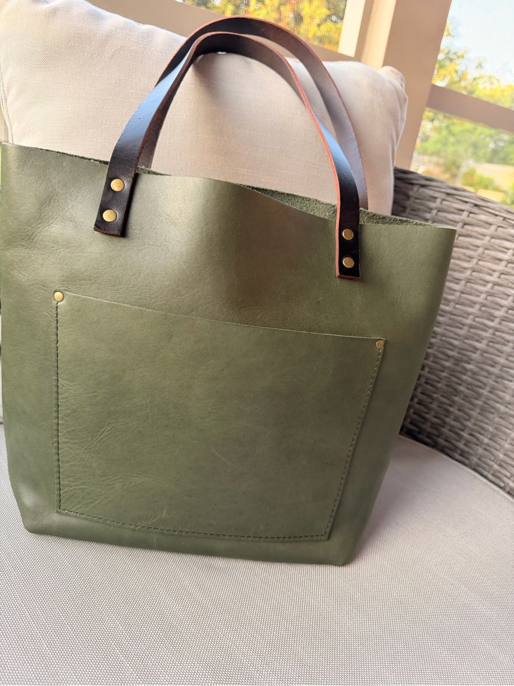 Portland Leather Large classic Jade OG tote